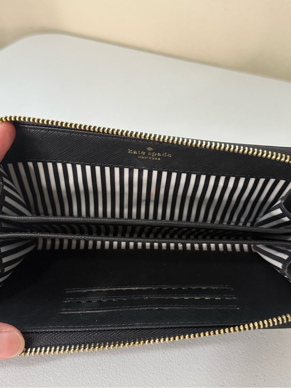 Kate Spade Black Long Wallet with Wristlet Strap - Picture 8 of 10